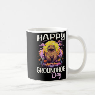 Mug Joyeuse fête de la marmotte Mignon Art Graphique V
