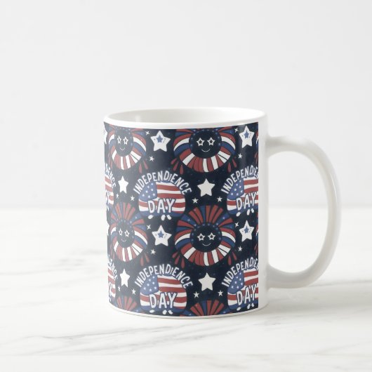 Mug Joyeuse fête de l'Indépendance et 4 juillet Idée c (Droite)