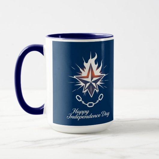 Mug Joyeuse fête de l'Indépendance Étoile Solitaire Lu (Gauche)