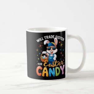 Mug Joyeuse fête de Pâques échange sœur contre bonbons