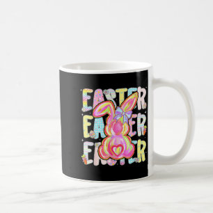 Mug Joyeuse fête de Pâques Lapin Mignon Nœud Coquette