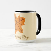 Mug Joyeuse fête de Thanksgiving, Saison d'automne, Mo (Devant droit)