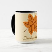Mug Joyeuse fête de Thanksgiving, Saison d'automne, Mo (Devant gauche)