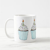 Mug Joyeuse fête des bougies de gâteau d'anniversaire (Gauche)