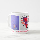 Mug Joyeuse fête des mères 3 Photo Custom Kid's Art (Devant gauche)