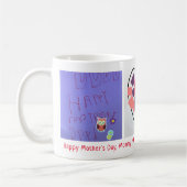 Mug Joyeuse fête des mères 3 Photo Custom Kid's Art (Gauche)
