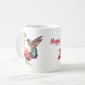Mug Joyeuse Fête des Mères Aquarelle Fleurs et texte r (Devant gauche)