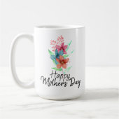Mug Joyeuse Fête des Mères Aquarelle Florale (Gauche)