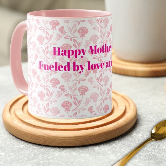 Mug Joyeuse fête des mères aux roses roses roses Motif