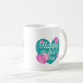 Mug Joyeuse Fête Des Mères Avec Amour Et Coeurs (Devant droit)