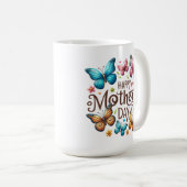 Mug Joyeuse fête des Mères avec papillons Clipart (Devant droit)