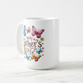 Mug Joyeuse fête des Mères avec papillons Clipart (Devant gauche)
