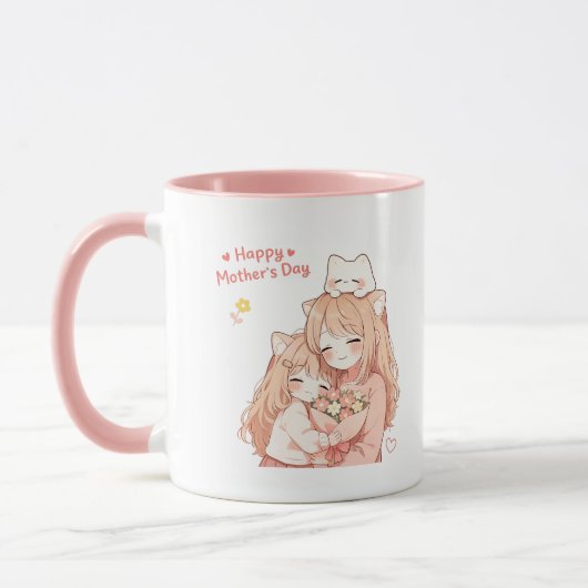Mug Joyeuse Fête des Mères – Cadeau Chat Mignon & (Gauche)