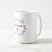 Mug Joyeuse fête des Mères – Conception de couronne fl (Devant droit)