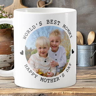 Mug Joyeuse fête des mères Custom 2 Photo mignonne mam