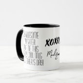 Mug Joyeuse fête des mères de la part de ma fille Text (Devant gauche)