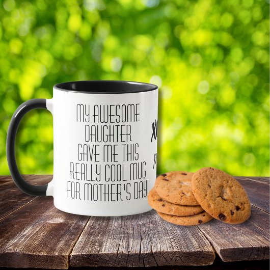Mug Joyeuse fête des mères de la part de ma fille Text