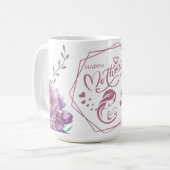 Mug Joyeuse Fête des Mères Design Violet (Devant gauche)