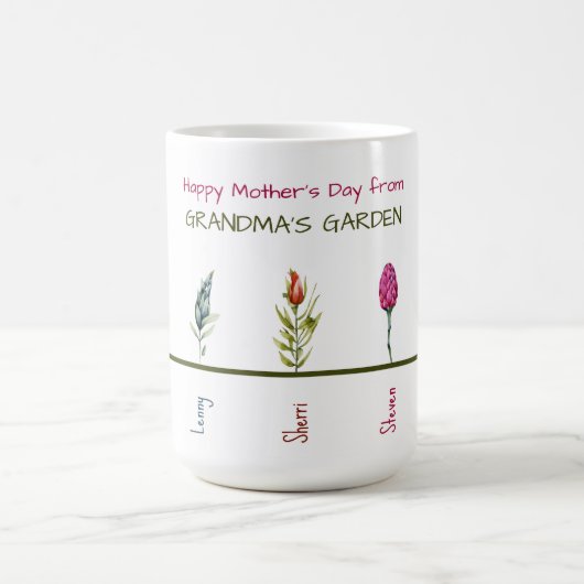 Mug Joyeuse fête des mères du JARDIN DE GRANDMA (Centre)