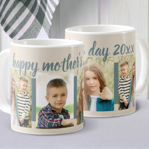 Mug Joyeuse Fête des mères Editable Année 4 Photo Crea