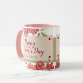 Mug Joyeuse fête des mères Floral Classic Roses Roses  (Devant gauche)