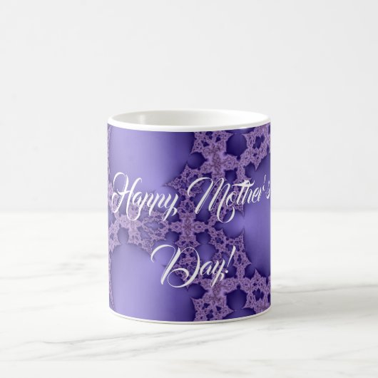 Mug Joyeuse fête des Mères, fractale violette (Centre)
