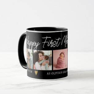 Mug Joyeuse Fête des Mères Grand-mère 5 Photo Noir