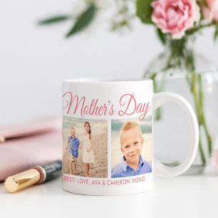 Mug Joyeuse Fête des Mères Maman Écriture Rose Photo
