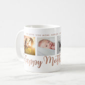 Mug Joyeuse fête des mères Maman Faux Rose Gold Photo  (Devant gauche)