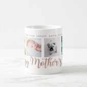 Mug Joyeuse fête des mères Maman Faux Rose Gold Photo  (Centre)