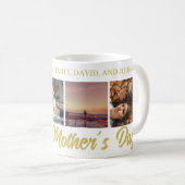 Mug Joyeuse fête des mères Maman Gold Photo Grid Café  (Devant droit)