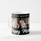 Mug Joyeuse fête des mères Maman Grille photo blanche  (Devant gauche)
