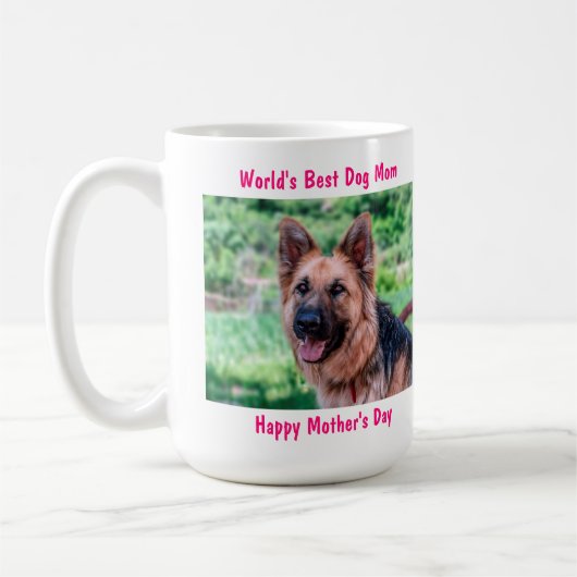 Mug Joyeuse fête des mères - Meilleure maman de chien (Gauche)