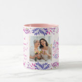 Mug Joyeuse fête des mères mignonne aquarelle florale  (Centre)