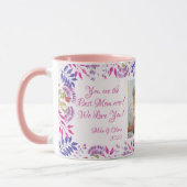 Mug Joyeuse fête des mères mignonne aquarelle florale  (Gauche)