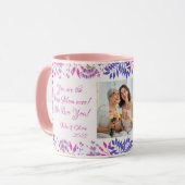 Mug Joyeuse fête des mères mignonne aquarelle florale  (Devant gauche)