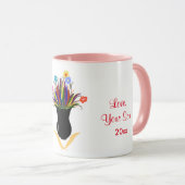 Mug Joyeuse fête des mères Nom de jolies fleurs (Devant droit)