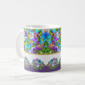Mug Joyeuse fête des mères Pansy Violet Fleurs Aquarel (Devant gauche)