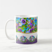 Mug Joyeuse fête des mères Pansy Violet Fleurs Aquarel (Gauche)