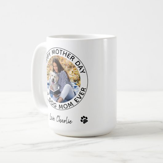 Mug Joyeuse Fête des Mères Personnalisé Animaux de com (Devant gauche)