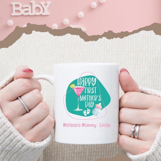 Mug Joyeuse Fête des Mères Première Mignonne Élégante