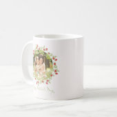 Mug Joyeuse Fête des Mères Rose d'aquarelle Photo flor (Devant gauche)