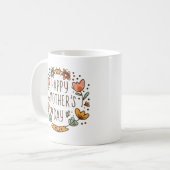 Mug Joyeuse Fête des mères Typographie moderne Courbe  (Devant gauche)