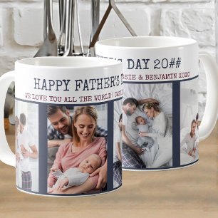 Mug Joyeuse Fête des Pères 4 Photo Personnalisée