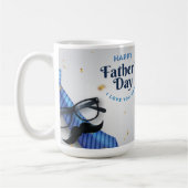 Mug Joyeuse fête des Pères – Cravate, Moustache & Souv (Gauche)