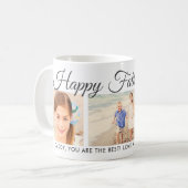 Mug Joyeuse Fête des Pères Gris Écriture Photo (Devant gauche)