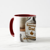 Mug Joyeuse Fête des Pères "Papa le plus doux" Custom (Devant gauche)