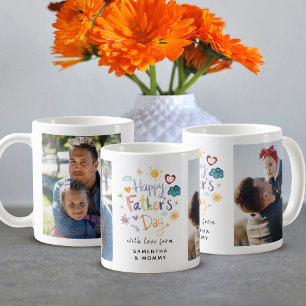 Mug Joyeuse Fête des Pères Photo avec Typographie Mign