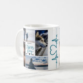 Mug Joyeuse fête des pères photo collage (Devant gauche)