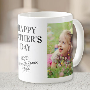 Mug Joyeuse Fête des Pères Photo et Noms Personnalisés